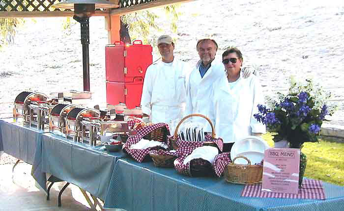 at a wedding in Southern California providing upscale fantastic BBQ